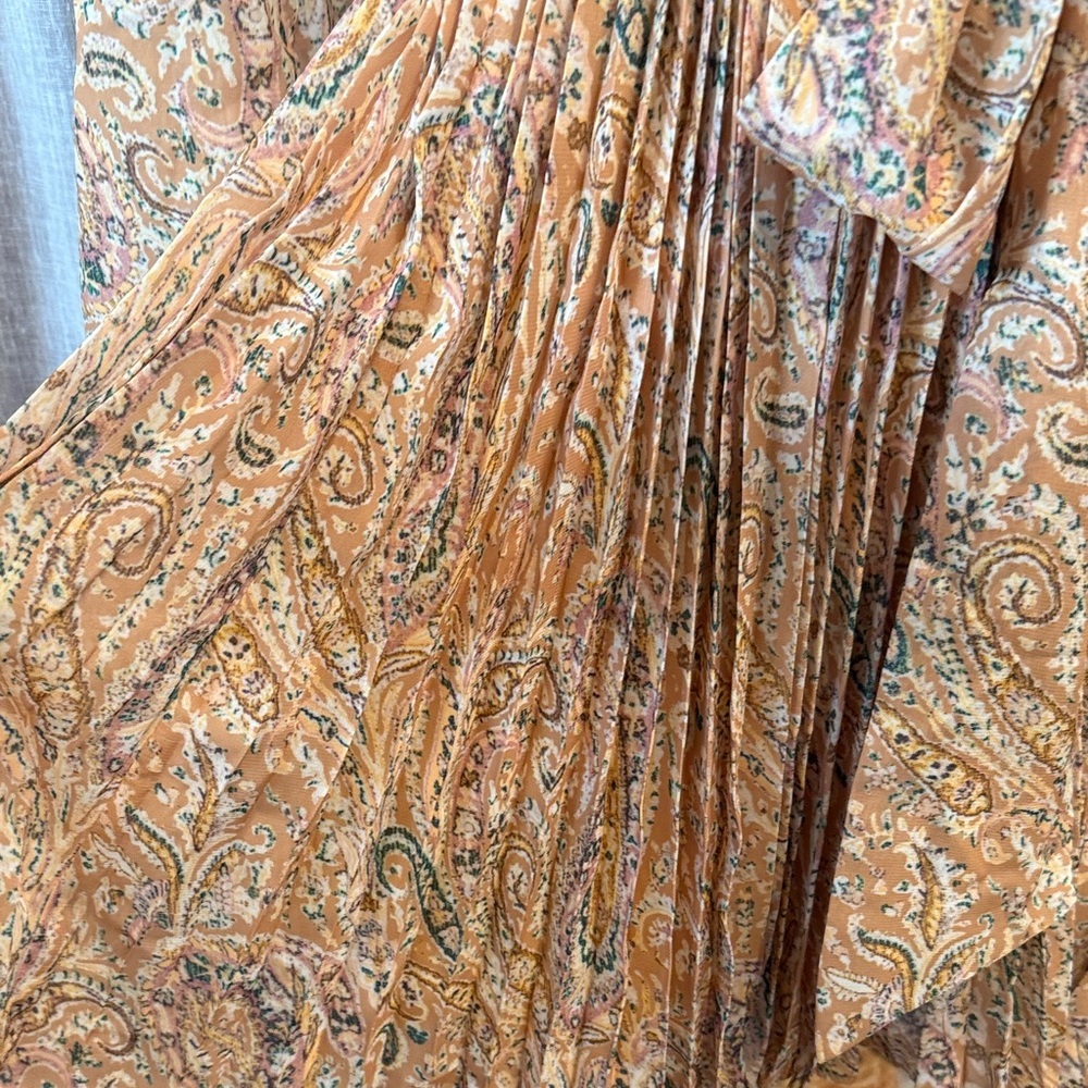 NWT Rose & Velvet Mustard Paisley Dress - Size S - Picture 4 of 16